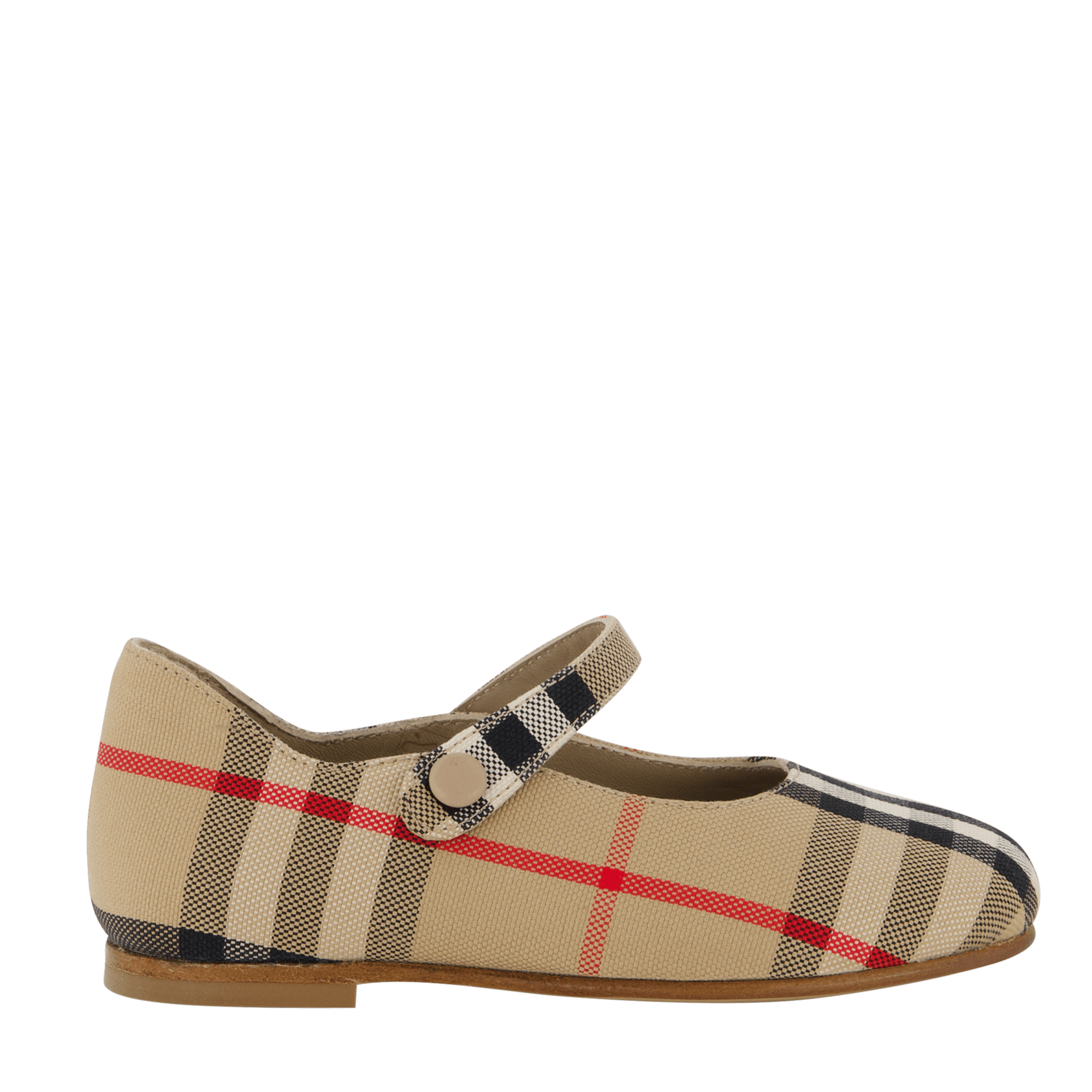 Burberry 8078894 children s shoes beige strap shoe tartan Summer 2024 Superstellar
