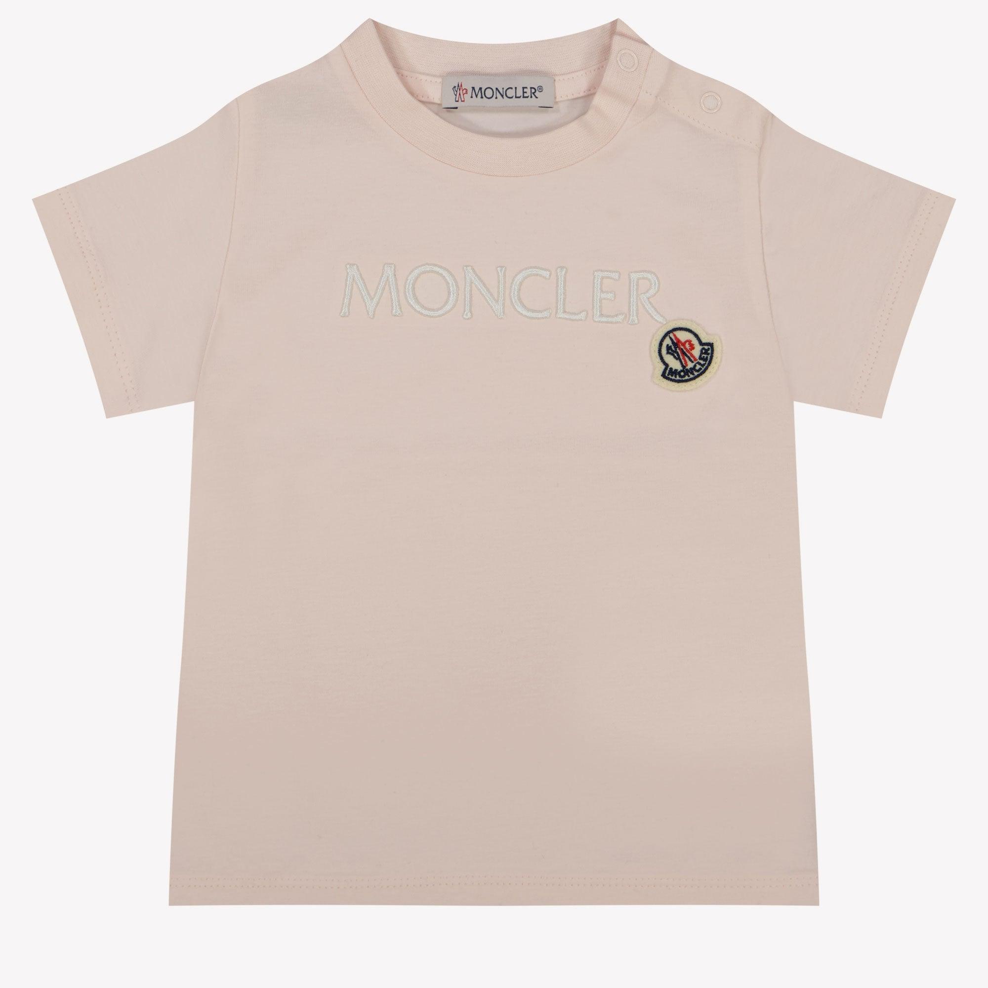 Moncler Baby girls t shirt in Light Pink Superstellar