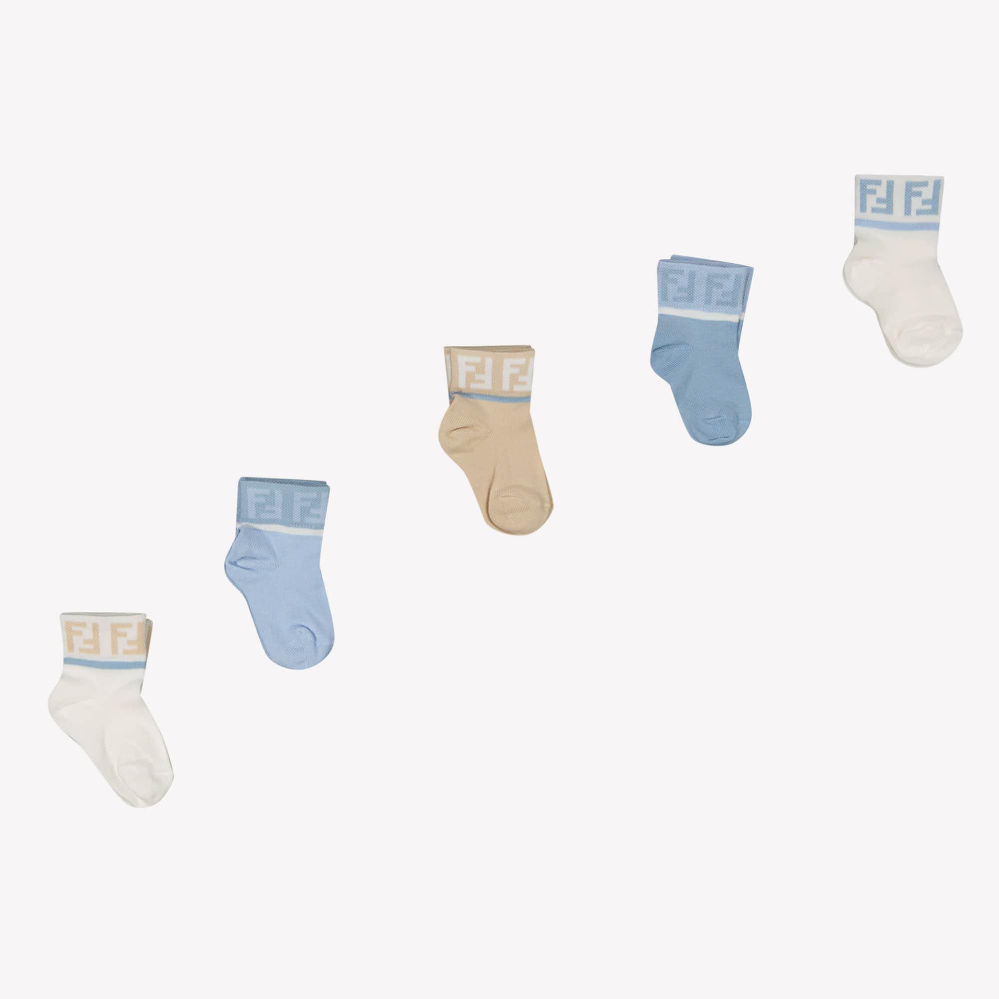 Fendi Baby Jongens Sokjes In Licht Blauw – Superstellar