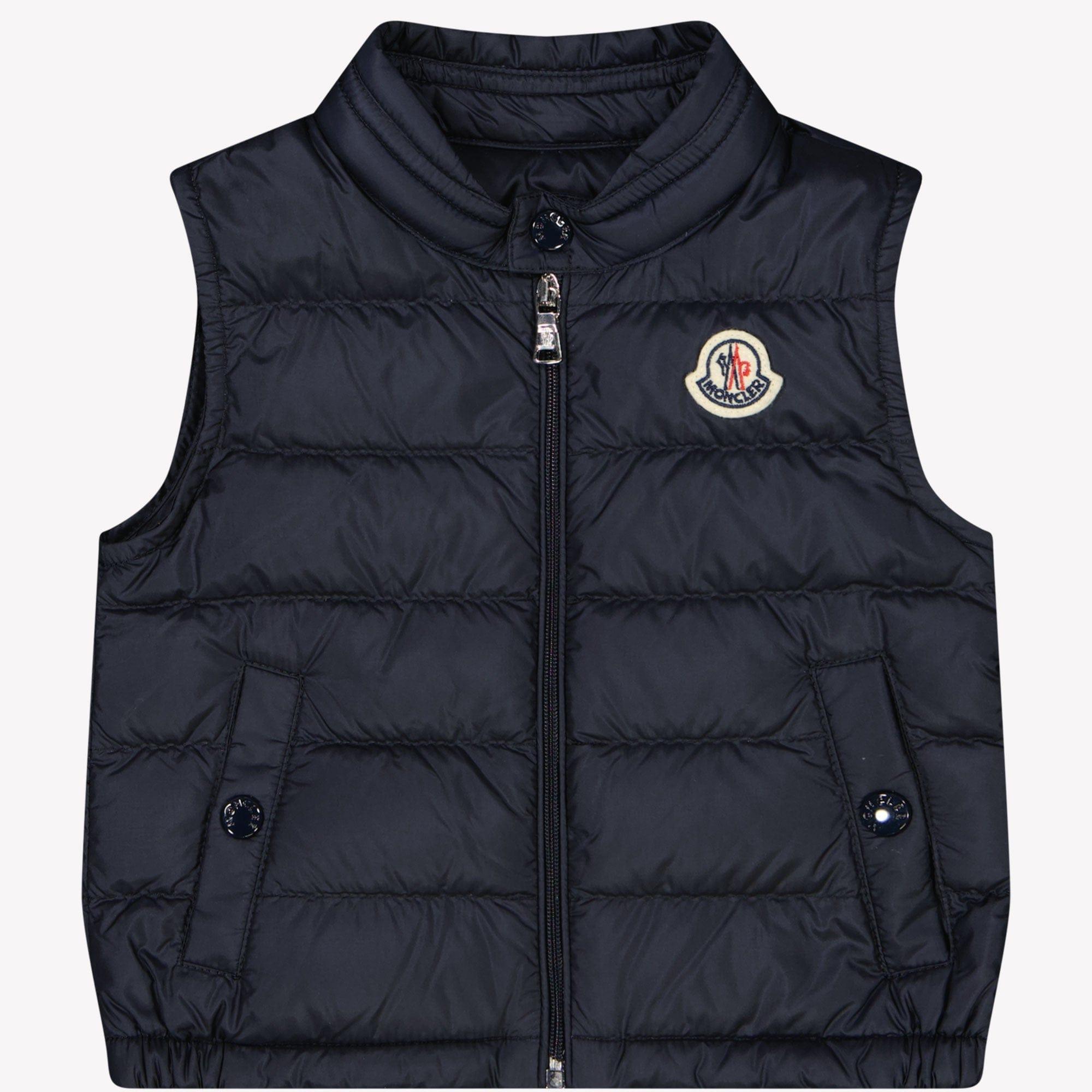 Moncler 1A0006 595FE Baby Body Body Warmer Navy Superstellar
