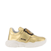 Moschino barnflickor sneakers guld