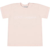 Dolce & Gabbana baby unisex t-skjorte lysrosa