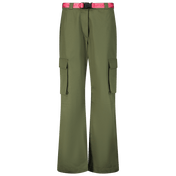 Ejército de pantalones para niñas para niños blancos