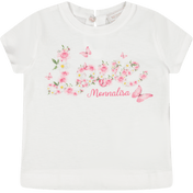 Monnalisa Baby Girl Camiseta blanca