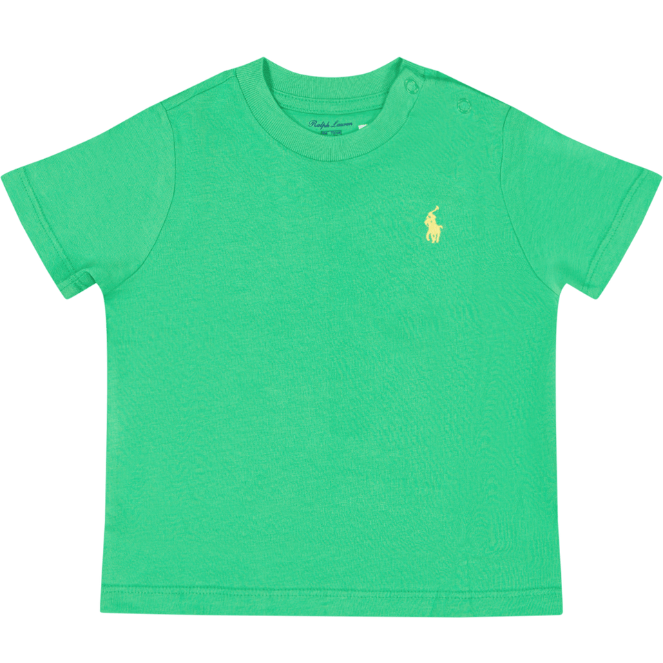 Ralph Lauren Baby Jongens T-Shirt Groen 6 mnd