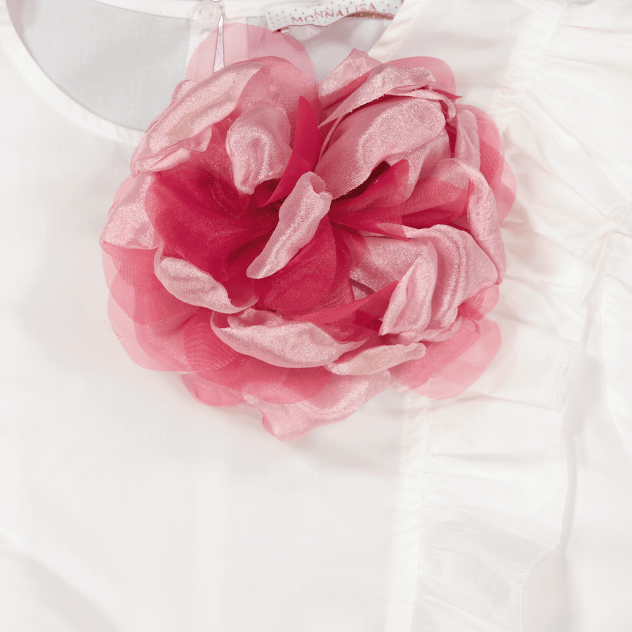 MonnaLisa Kinder Meisjes Blouse Wit