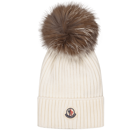 Moncler Kids Unisex Hat Offwhite