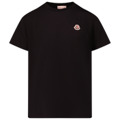 Moncler Kinders Unissex T-shirt preto