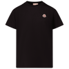 Moncler Ragazzo Unisex Maglietta Nero