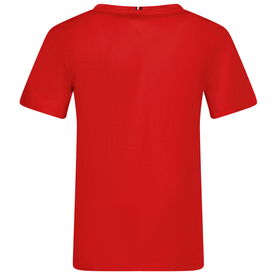 Tommy Hilfiger Kinder Jongens T-Shirt Rood