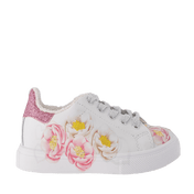 Monnalisa para niñas para niños zapatillas blancas