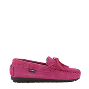 Atlanta Moccassin zapatos para niñas para niños fucsia