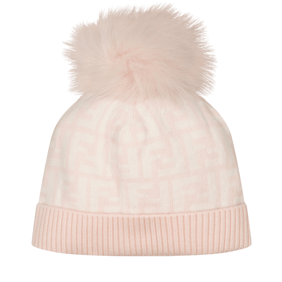 Fendi Baby Meisjes Muts Licht Roze 3 mnd