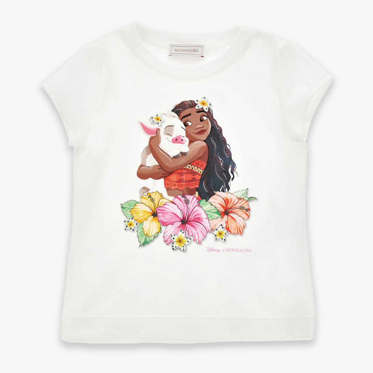 MonnaLisa Kinder Meisjes T-Shirt In Wit