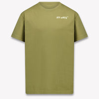 Off-White Kinder Jungen T-Shirt In Olivgrün