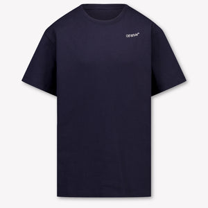 Off-White Kinder Jungen T-Shirt In Dunkelblau
