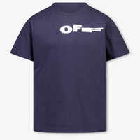 Off-White Kinder Jungen T-Shirt In Dunkelblau