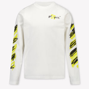 Off-White Kinder Jungen T-Shirt In Weiß