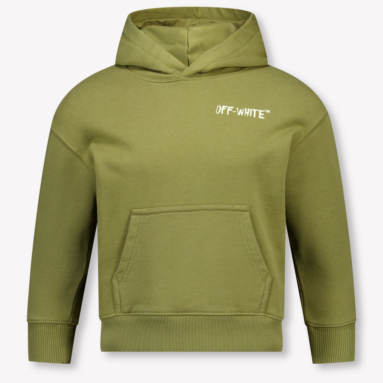 Off-White Kids Boys Sweater In Olive Green