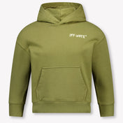 Off-White Enfants Garçons Pull en olive Vert