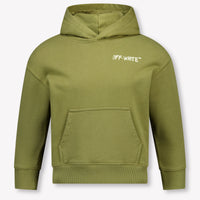 Off-White niños Chicos suéter en Verde Oliva