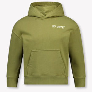 Off-White niños Chicos suéter en Verde Oliva