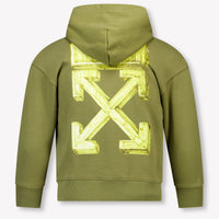Off-White niños Chicos suéter en Verde Oliva