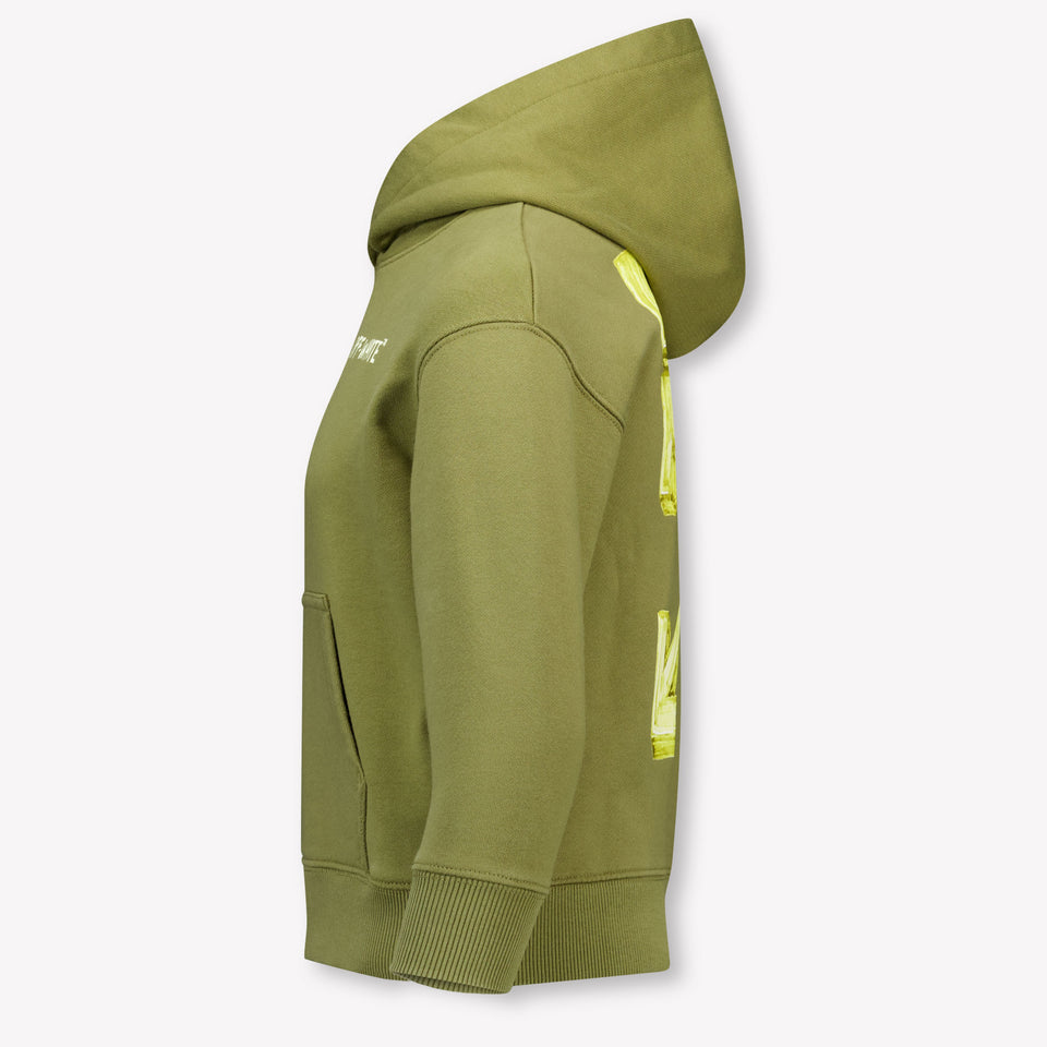 Off-White Enfants Garçons Pull en olive Vert