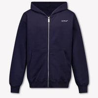 Off-White Bambini Ragazzi Cardigan dentro Blu Scuro