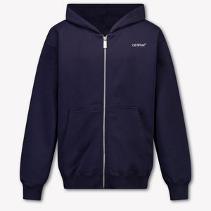 Off-White Bambini Ragazzi Cardigan dentro Blu Scuro