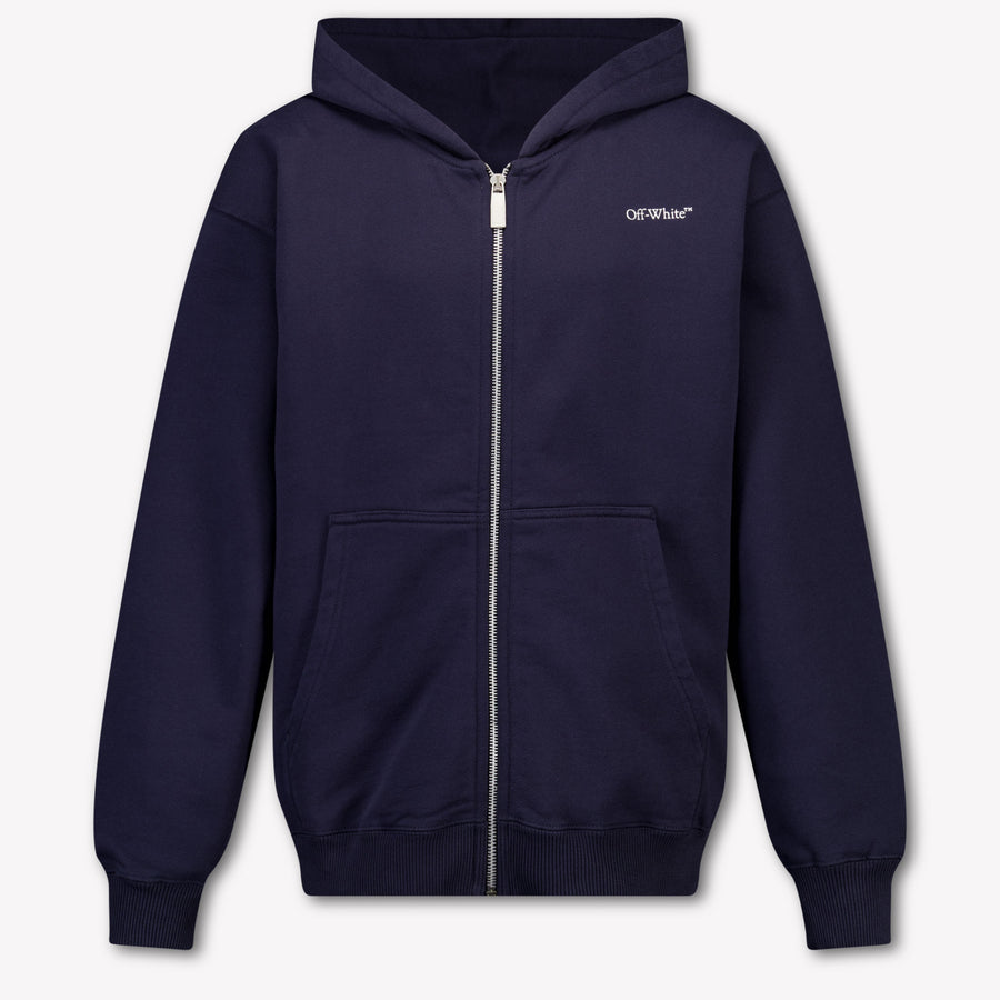 Off-White Bambini Ragazzi Cardigan dentro Blu Scuro