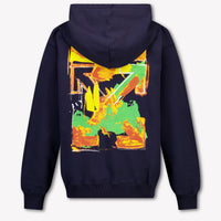 Off-White Bambini Ragazzi Cardigan dentro Blu Scuro