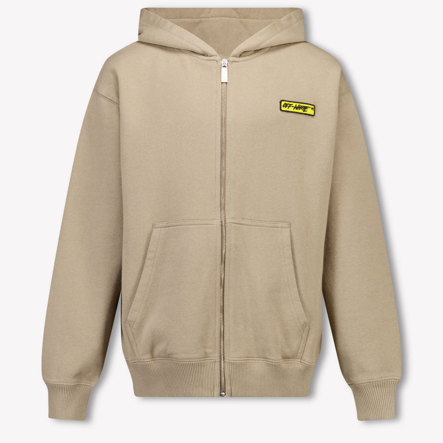 Off-White Kinder Jungen Strickjacke In Beige