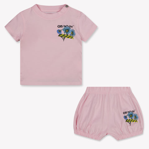 Off-White Bambino Ragazze Impostato Rosa Chiaro
