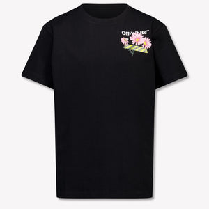 Off-White Kinder Mädchen T-Shirt In Schwarz