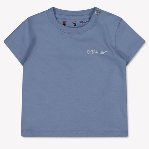 Off-White Baby Jongens T-Shirt In Licht Blauw