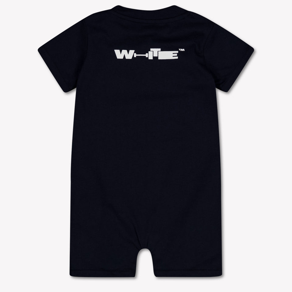 Off-White Baby Boys Playsuit In Black