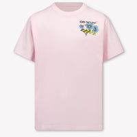 Off-White Kinder Mädchen T-Shirt In Hellrosa