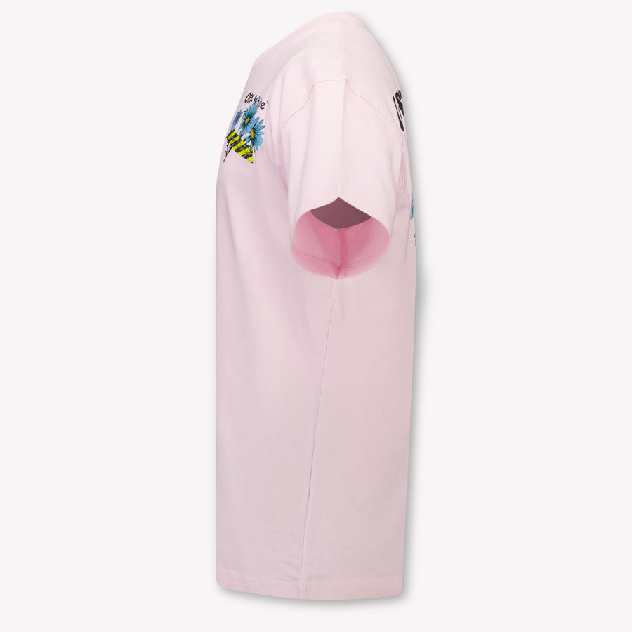Off-White Kinder Mädchen T-Shirt In Hellrosa