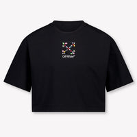 Off-White niños Chicas Camiseta adentro Negro