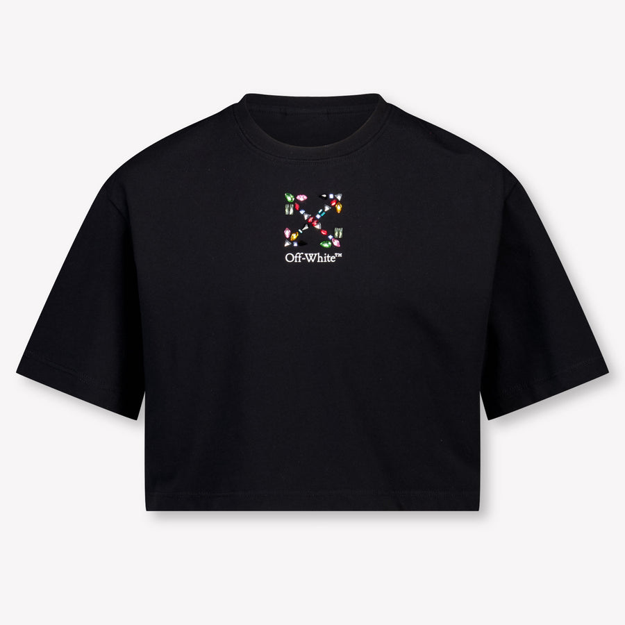 Off-White niños Chicas Camiseta adentro Negro