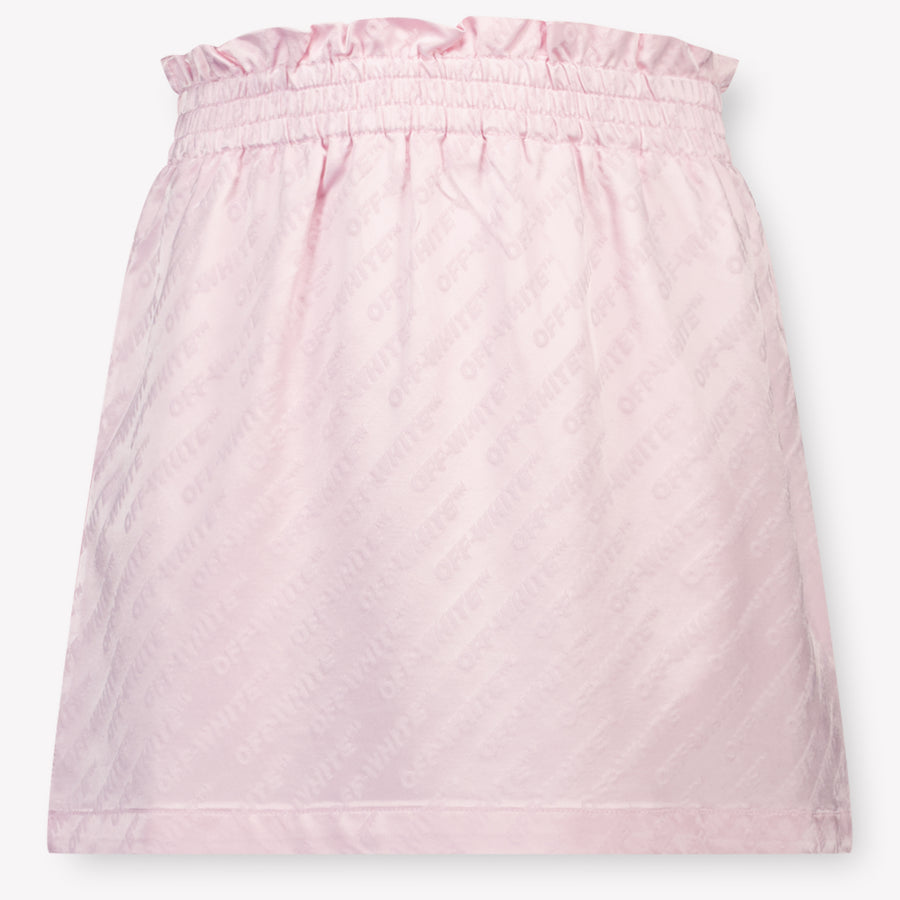 Off-White Kinder Mädchen Kleid In Hellrosa