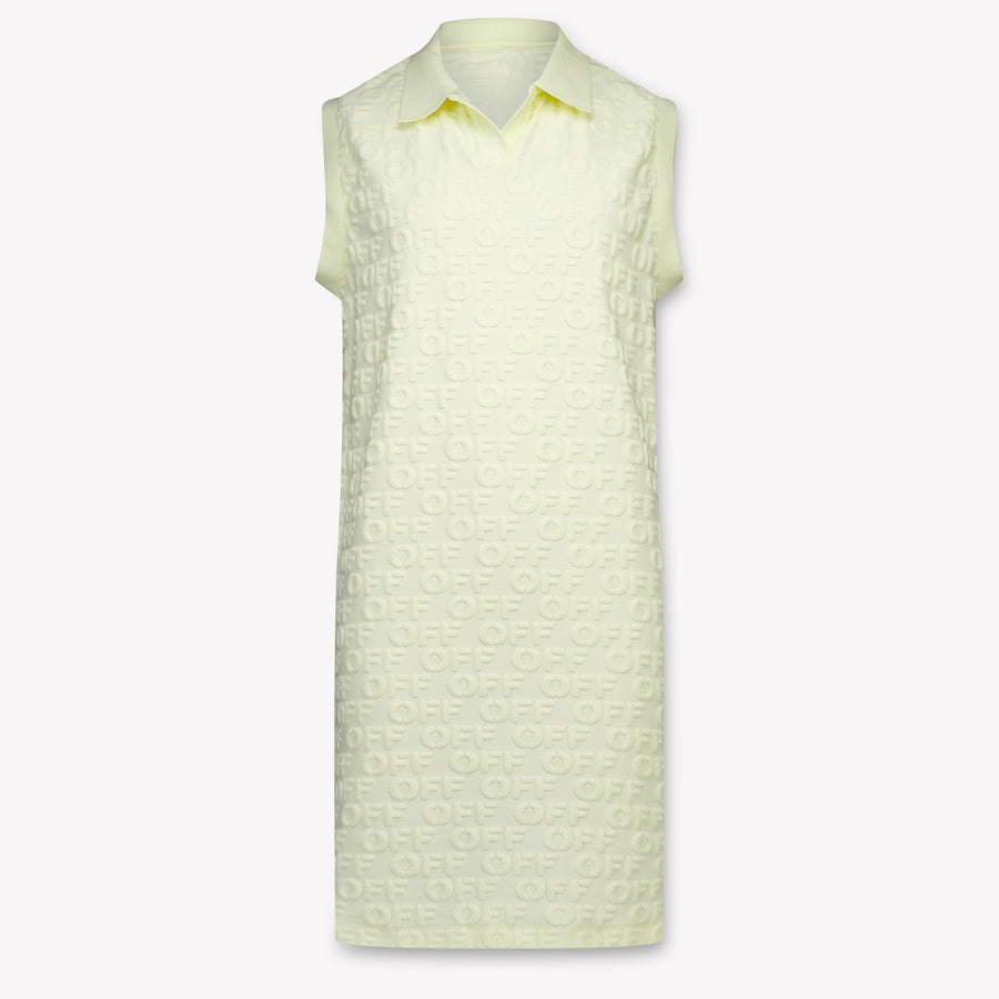 Off-White Mädchen Kleid in Gelb
