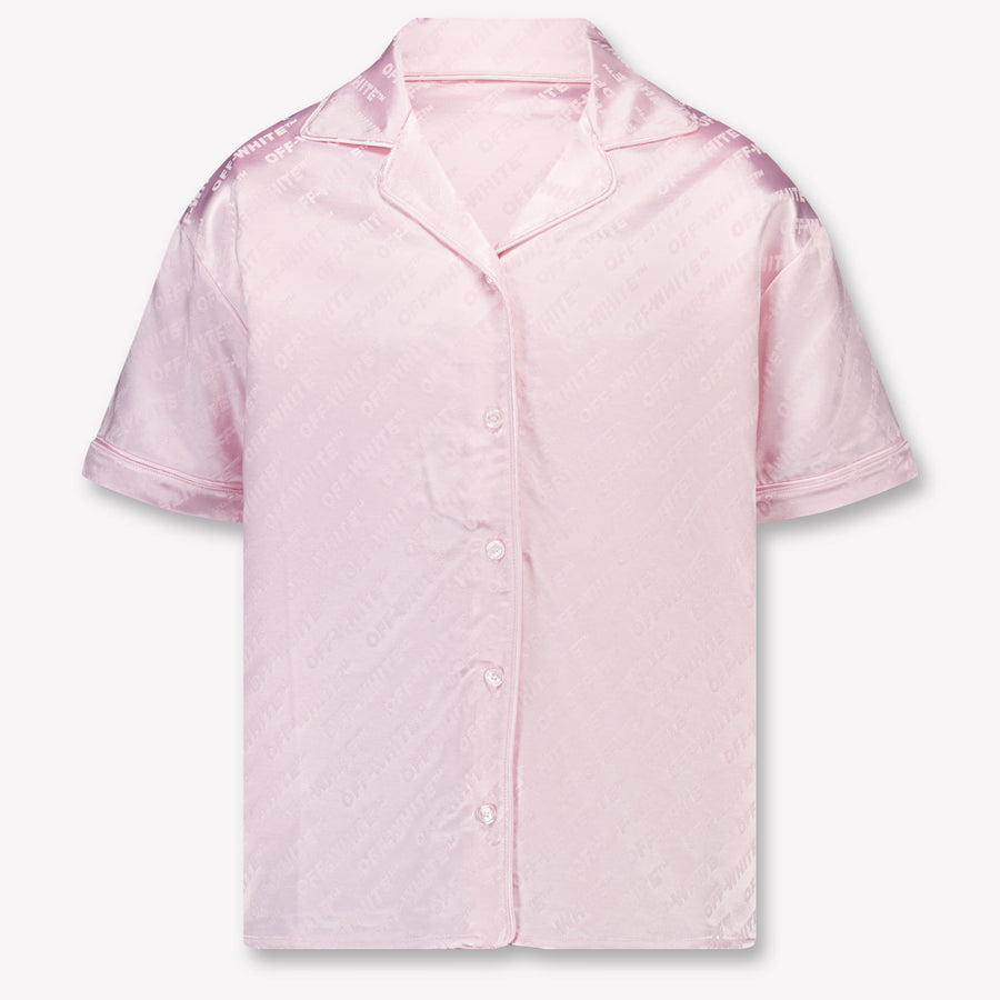 Off-White Mädchen Bluse in Hellrosa