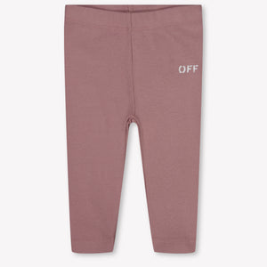 Off-White Baby Mädchen Leggings rein Hellrosa