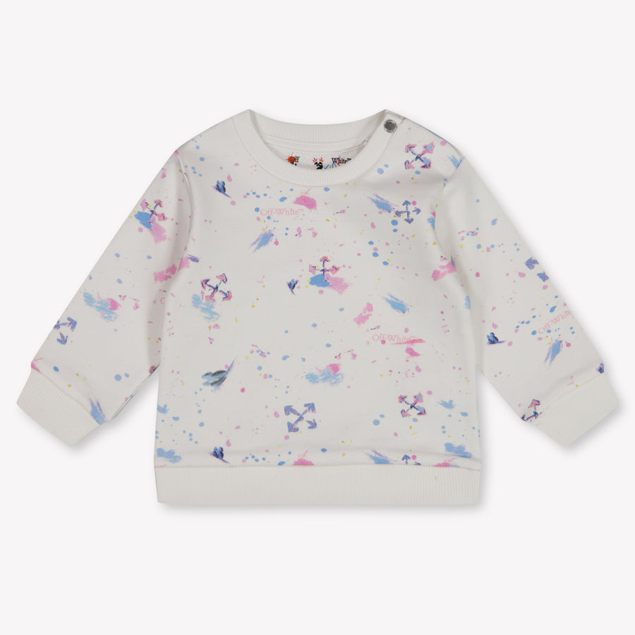 Off-White Baby Meisjes Trui In Wit