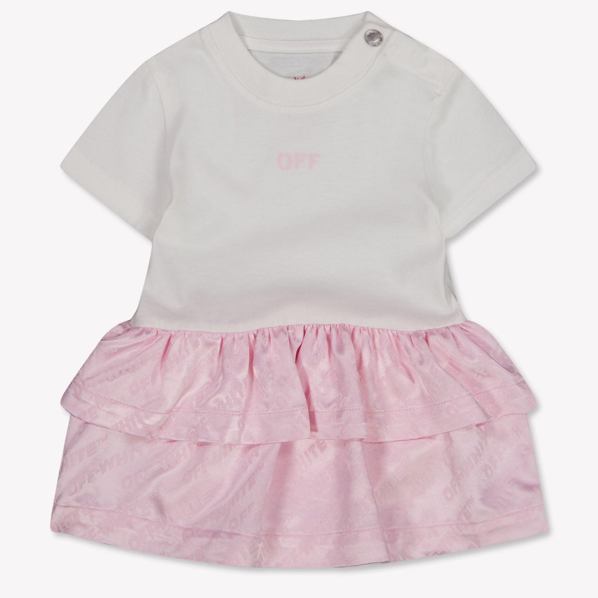 Off-White Baby Meisjes Jurk In Licht Roze