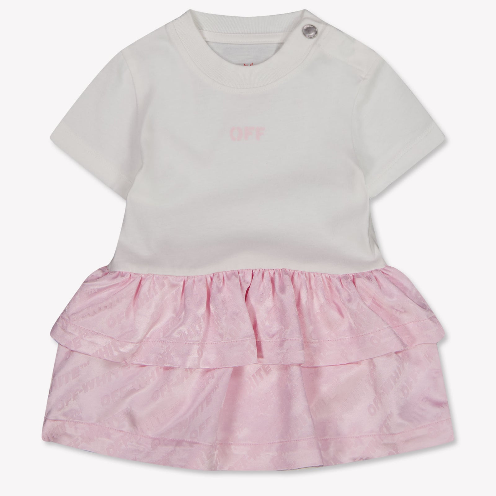 Off-White Baby Meisjes Jurk In Licht Roze