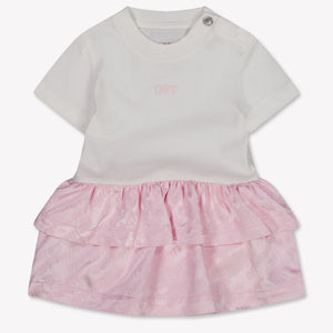 Off-White Bébé Filles Habillez-vous Rose Léger