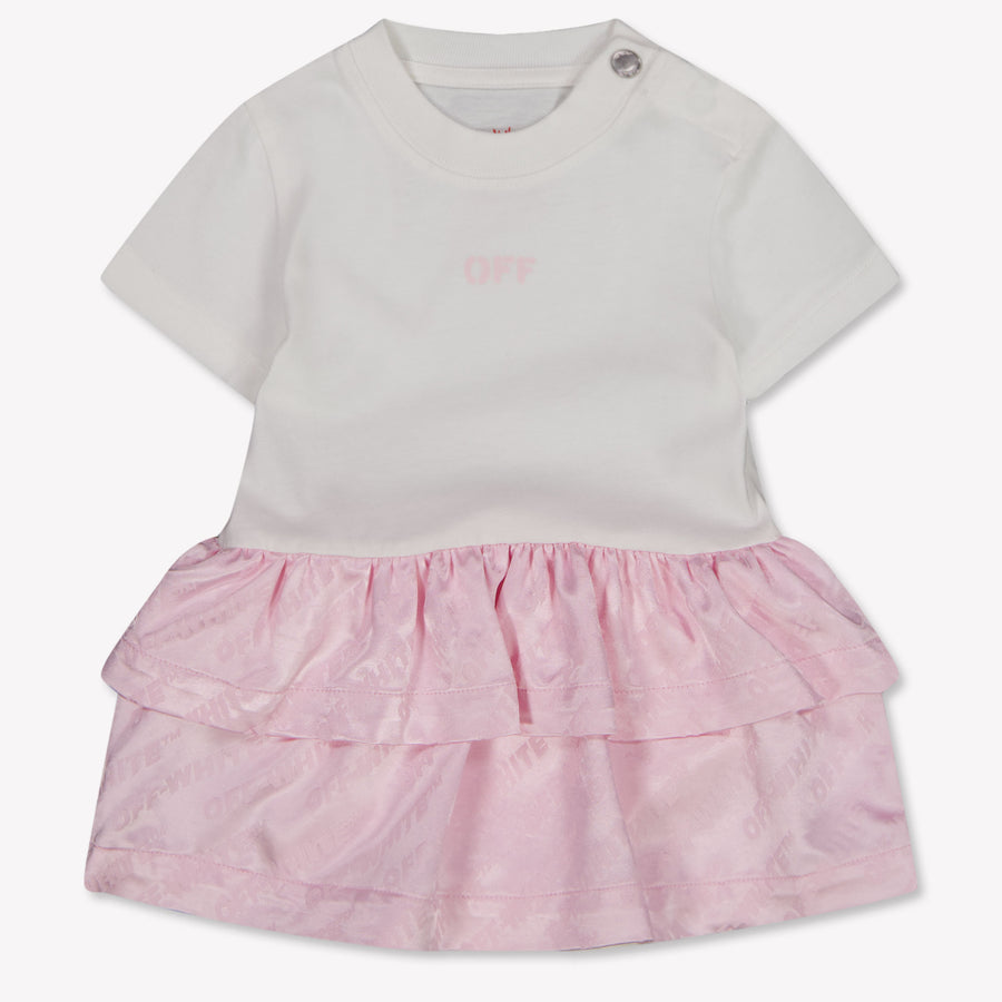 Off-White Bébé Filles Habillez-vous Rose Léger